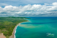 Aerial view of sea cost in Annotto Bay, St. Mary